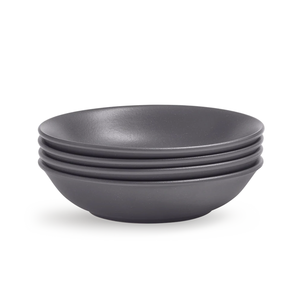 Set of 4 Modern Ceramic Bowls – Dark Gray
