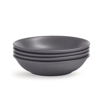 Set of 4 Modern Ceramic Bowls – Dark Gray