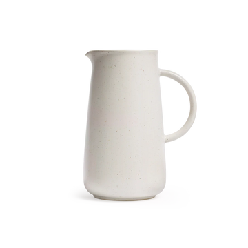 Modern Ceramic Pitcher – Off-White Speckled Finish